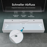 Lavabo Glasvilla Col6028 – Mineralguss con orificio para grifo, diseño y funcionalidad superior