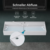 Lavabo Glasvilla Col6028 – Mineralguss con orificio para grifo, diseño y funcionalidad superior