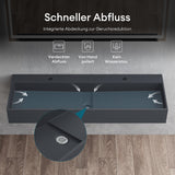 Lavabo Glasvilla Col6028 – Mineralguss con orificio para grifo, diseño y funcionalidad superior