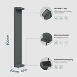 glasvilla luce da esterno 10x6x60cm IP65 luce da percorso esterna | Lampada da terra per giardino, lampada da giardino 3000K | Lampada da terra per esterni 6W LumaTorch 