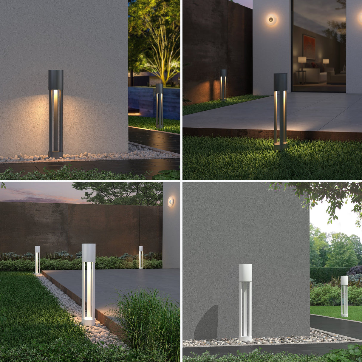 glasvilla Lampione da Giardino ⌀120xH700mm Luminoso da Giardino IP65 Lampada da Terra per Esterni 3000K Paletti Esterni 10W per Giardini, Parchi, Aree Residenziali e Ingressi NeoForge