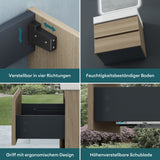 glasvilla Mobile Bagno Sospeso con 2 Cassetti Include Lavabo Mobile da Bagno con Lavabo Verona