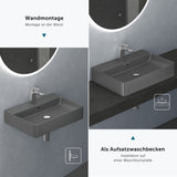 Lavabo de Encimera Glasvilla Meissen201 Cerámica con Recubrimiento Nano