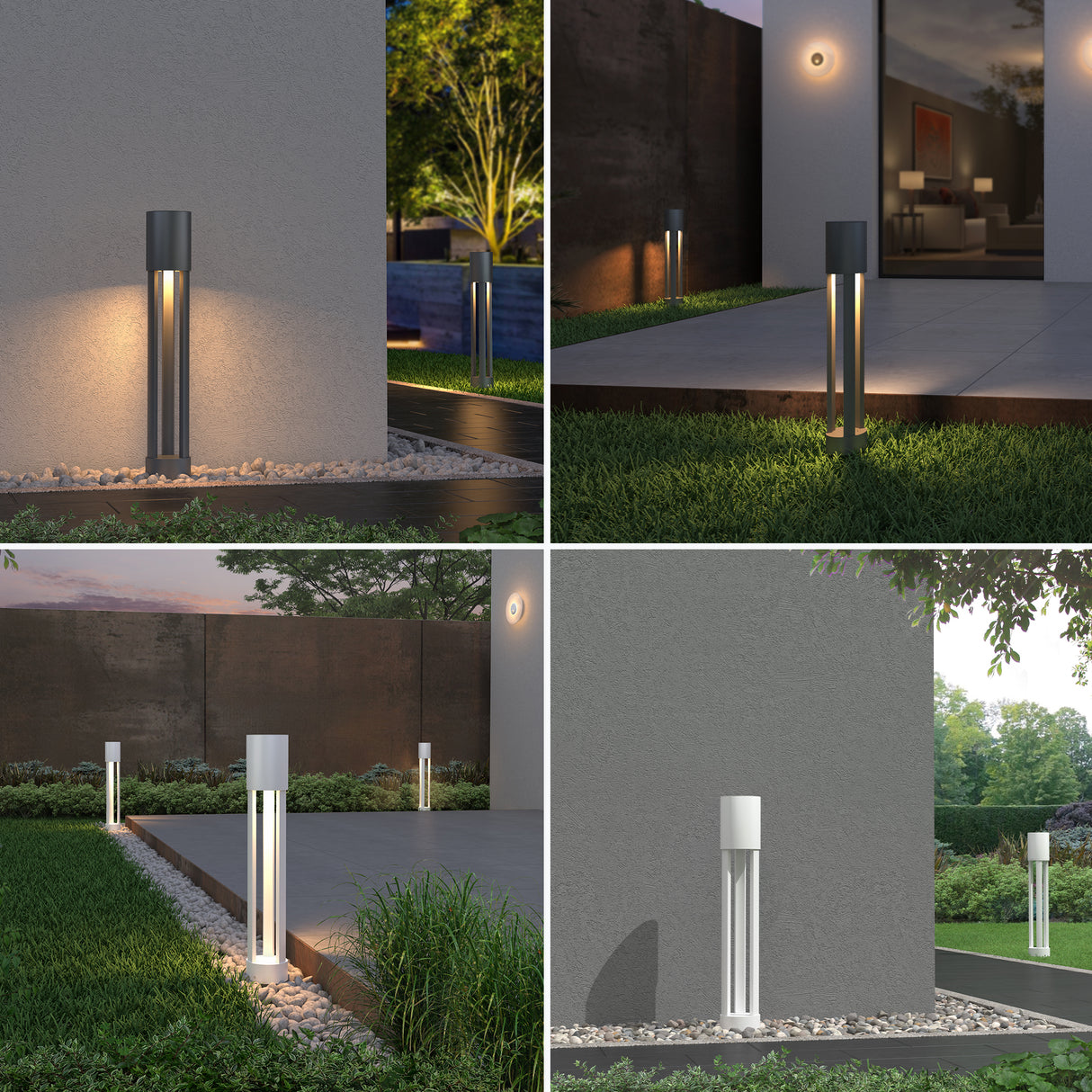 glasvilla luce da esterno ⌀120xH700mm IP65 luce da percorso esterna | Lampada da terra per giardino, lampada da giardino 3000K | Lampada da terra per esterni 10W NeoForge 