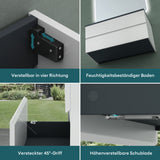 glasvilla Mobile Bagno Sospeso con Lavabo da Marmo Fuso  Antracite Mobile da Bagno con 2 Cassetti a Chiusura Soft-close Aqualis