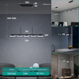 glasvilla Lampadario a Sospensione con Cavo Regolabile Lampada da Soffitto a Sospensione LED Dimmerabile con Telecomando per Sala da Pranzo, Camera da Letto e Soggiorno
