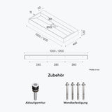 Lavabo Glasvilla Col19 Mineralguss moderno con válvula incluida