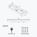 Lavabo Glasvilla Col6028 – Mineralguss con orificio para grifo, diseño y funcionalidad superior