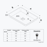 glasvilla Lavabo da Incasso da Marmo Fuso Lavandino Bagno da Appoggio con Coperchio di Scarico Col104