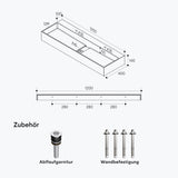 Lavabo Glasvilla Col6028 – Mineralguss con orificio para grifo, diseño y funcionalidad superior