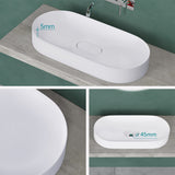 Lavandino da appoggio Glasvilla, lavabo da appoggio in ghisa minerale con rivestimento nano Colossum826