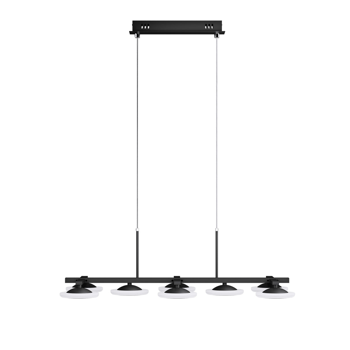 glasvilla Pendelleuchte 72cm LED Hängelampe Dimmbar mit Fernbedienung 3000K/4000K/6000K Verstellbares Kabel 32W matt Schwarz Hängeleuchte für Esszimmer Wohnzimmer Schlafzimmer