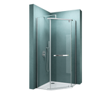 glasvilla Box Doccia Angolare Cabina Bagno in Vetro 8 mm Cabina Doccia Pentagonale in Vetro di Scurezza ESG con Piatto Doccia Ravenna08