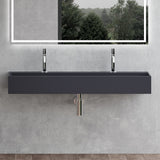 glasvilla Lavabo da Appoggio da Marmo Fuso Lavabo Bagno Sospeso Lavandino Bagno con Foro per la Rubinetteria Col6028
