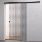 glasvilla Glasschiebetür komplettset Zimmertür Mate Negro 8mm ESG-Sicherheitsglas, Schiebetür Glas negro cepillado con riel de aluminio Muranino-001