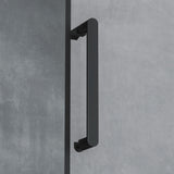 glasvilla Box Doccia a Nicchia in Vetro Trasparente 8mm Box Doccia in Vetro di Sicurezza ESG con Porta Scorrevole e Nano Rivestimento Teramo19K Nero
