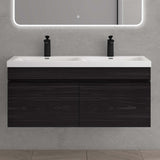 glasvilla Mobile Bagno Sospeso Mobili da Bagno con Lavabo da Marmo fuso, Botanica