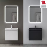 glasvilla Mobile Bagno Sospeso Mobile da Bagno con Cassetto a Chiusura Soft Close e Lavabo da Marmo fuso, Ancona