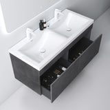 glasvilla Mobile Bagno Sospeso Mobili da Bagno con Lavabo da Marmo fuso, Botanica