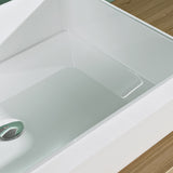 glasvilla Lavabo da Appoggio da Marmo Fuso Lavandino Bagno senza Foro per Rubinetto Col102