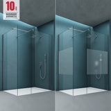 glasvilla Box Doccia Walk-In Due Lati Fissi, Parete Doccia in Vetro Trasparente 8mm di Sicurezza ESG con Rivestimento Nano, Cabina Doccia Bremen01K/MS-T