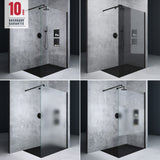 glasvilla Box Doccia Walk-In in Vetro 8mm Parete Doccia in Vetro di Sicurezza ESG con Rivestimento Nano Braccio di Sostegno BRAM1&BRAM3 Bremen1
