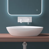 glasvilla Lavabo da Appoggio in Ceramica Lavandino Bagno Lavabo Bianco con Nano Rivestimenti Brüssel215