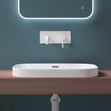 Lavabo da appoggio Glasvilla con rivestimento nano, in ceramica bianca Brüssel5082