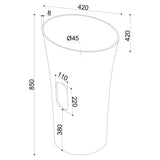 glasvilla Lavandino a Colonna Lavandino su Piedistallo per Bagni da Marmo Fuso, Lavabo a Colonna Colossum33