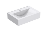 glasvilla Lavabo da Appoggio 45x30.5x10.5cm in Ceramica Lavabo Bagno Sospeso Lavandino Bagno da Appoggio Bianco con Nano-rivestimento Brüssel118c