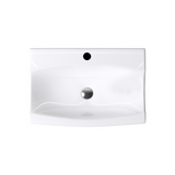glasvilla Lavabo da Appoggio in Ceramica Lavandino Bagno Bianco con Nano Rivestimenti Brussels152B