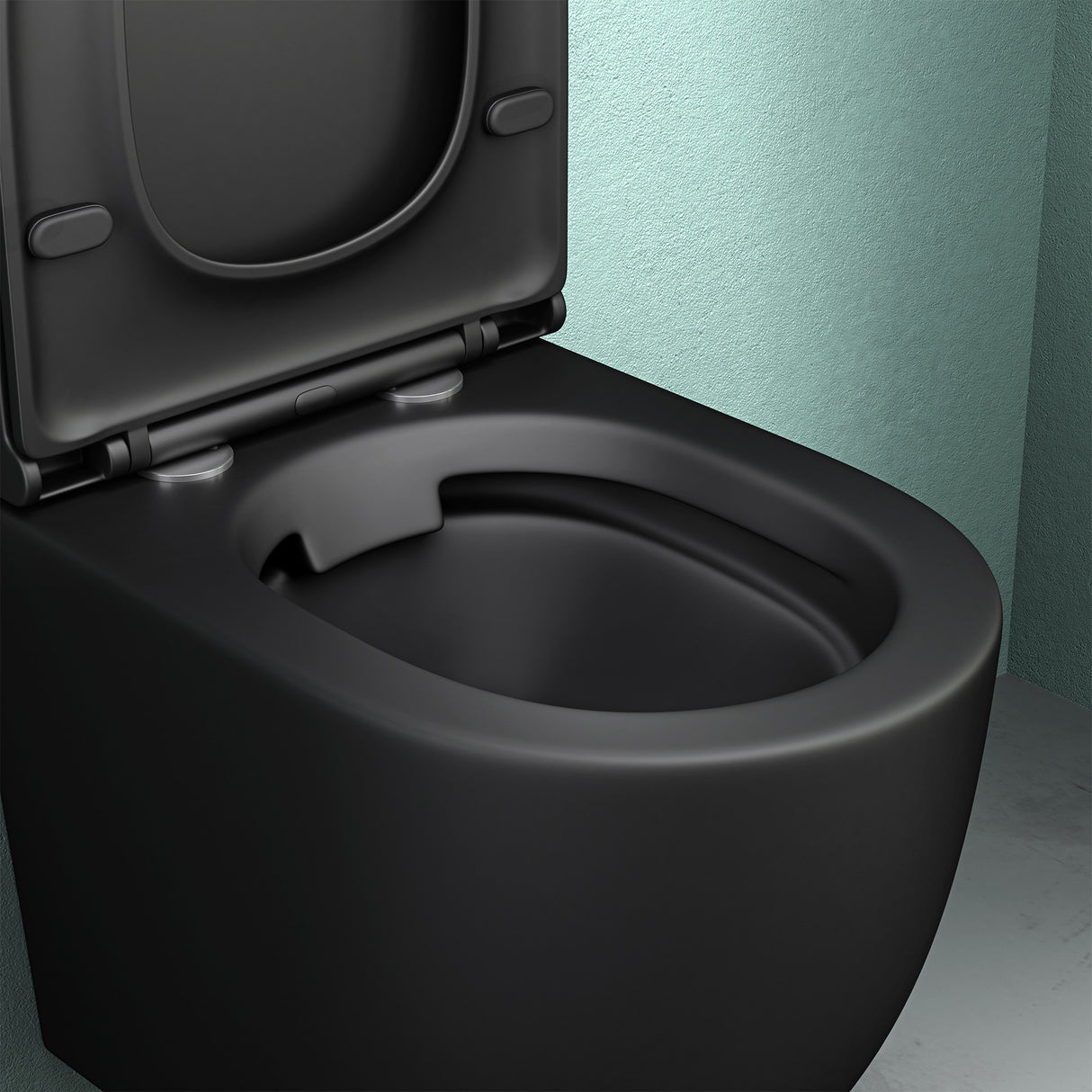 glasvilla Sanitari Bagno Sospeso in Ceramica WC Sospeso senza Brida con Chiusura di Soft Close