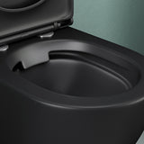 inodoro suspendido glasvilla sin borde negro inodoro suspendido sin borde inodoro con asiento Softclose