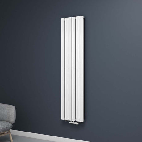 Radiatore da bagno Glasvilla, attacco centrale piatto e attacco laterale, pannello radiante per riscaldamento bagno, strato singolo in acciaio FV