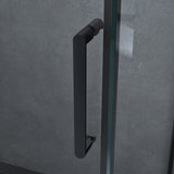 glasvilla Box doccia con Porta Scorrevole Cabina Angolare in Vetro 8 mm di Sicurezza ESG con Rivestimento Nano, Meccanismo di Sollevamento/abbassamento, Rav19 Nero