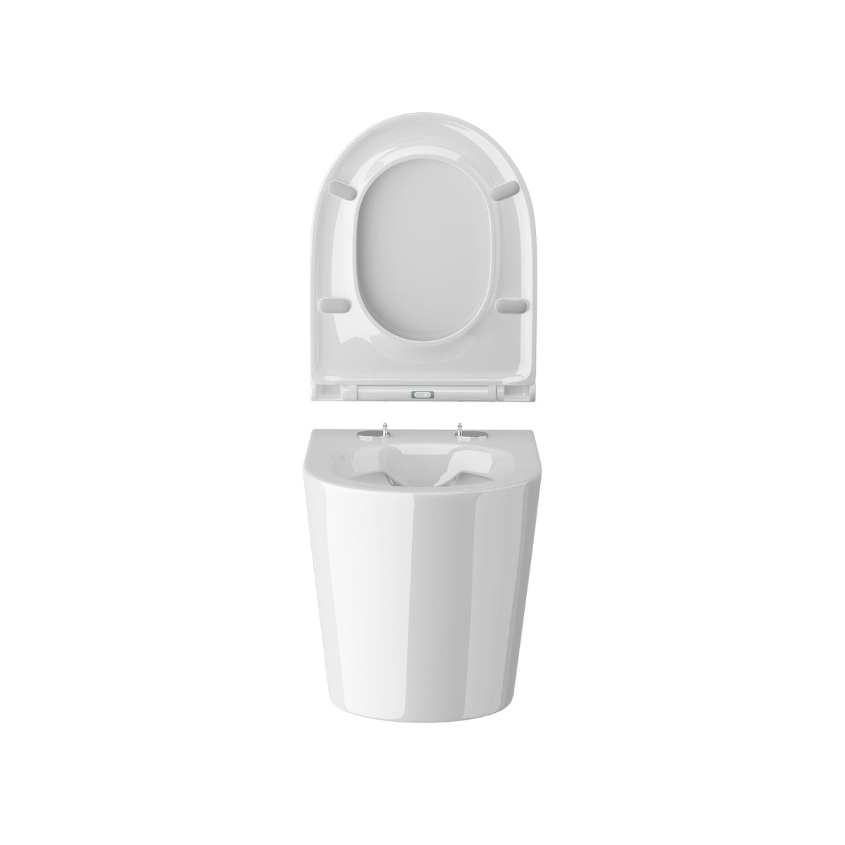 glasvilla Sanitari Bagno Sospeso in Ceramica, WC Sospeso senza Brida con Chiusura di Soft Close Aachen108