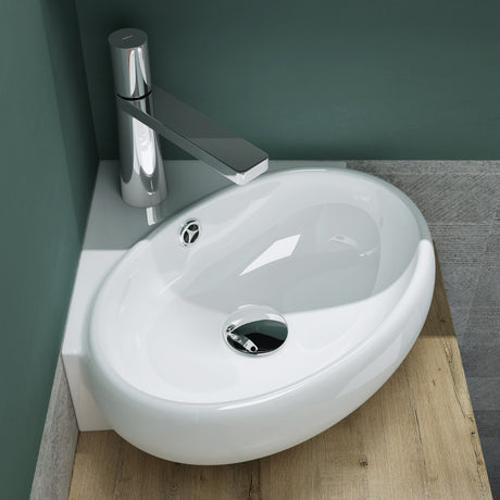 glasvilla Lavabo da Appoggio in Ceramica Lavabo Sospeso con Nano Rivestimenti Lavabo Bagno Sospeso Lavandino Bagno Bianco Brüssel002