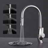 glasvilla Rubinetto da Cucina Estraibile con 3 Modalità e di Getto e Display digitale a LED Rubinetto per Lavello con Tubi e Accesorri Ruotabile a 360° MS-8085