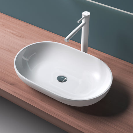 Lavabo Glasvilla in ghisa minerale, lavabo da appoggio, ciotola Colossum808