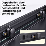 glasvilla Box doccia Angolare in Vetro, Cabina Bagno con Doppia Porta Scorrevole Box Doccia in Vetro di Sicurezza Temperato da 6 mm, Ravenna16K