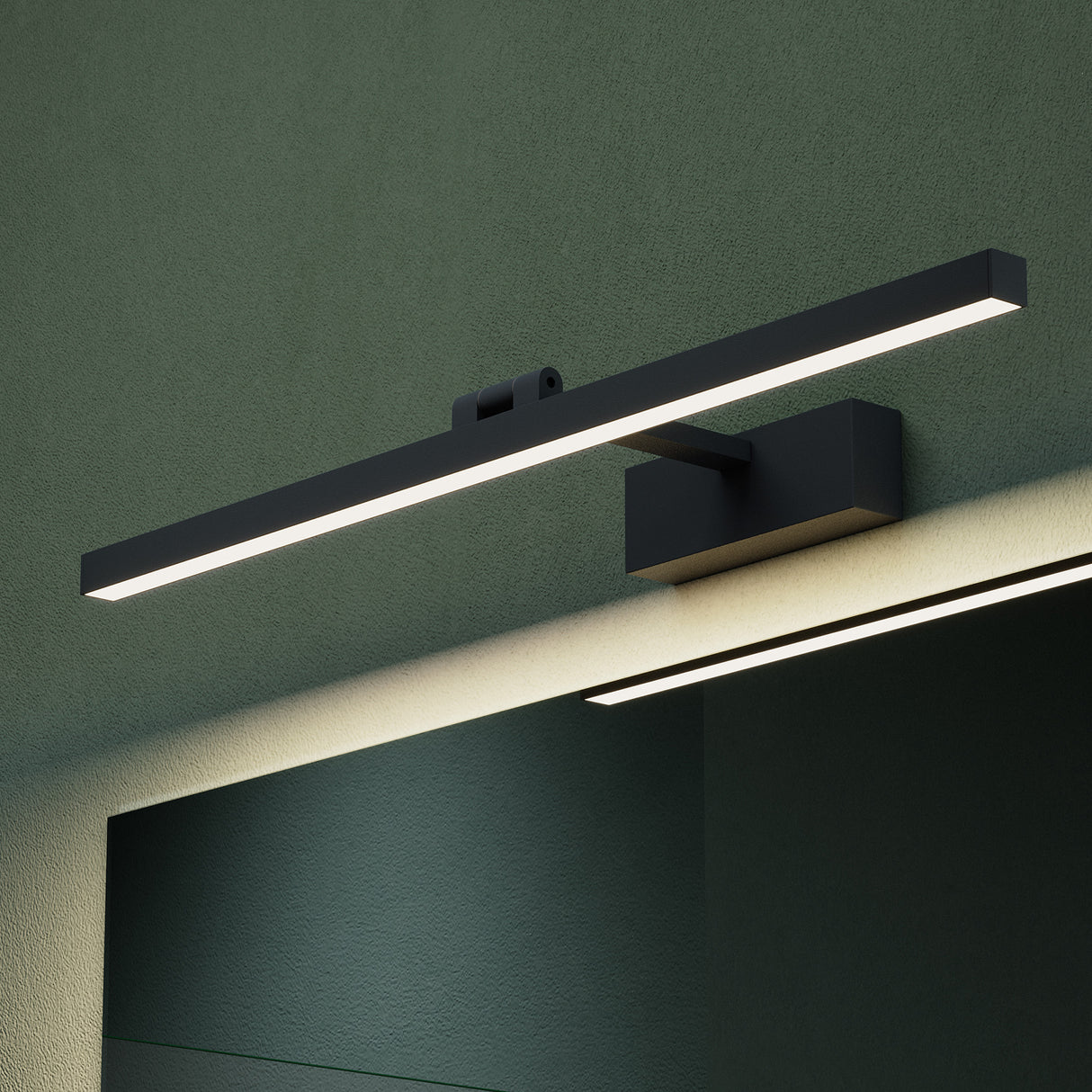 lampada da specchio a LED per bagno Glasvilla | Lampada da specchio, lampada da bagno 4000K | Ruotabile di 180°, 9W, radiosamente bello 