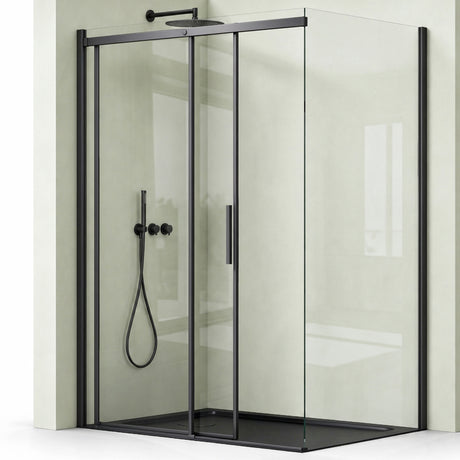 glasvilla Box Doccia in Vetro 8mm ad Apertura Scorrevole Box Cabina Doccia Angolare con Porta Scorrevole Ravenna18