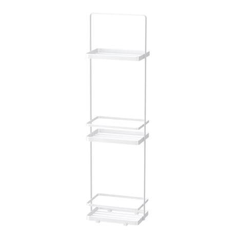 glasvilla Scaffale da Bagno di 3 Livelli 18x12.5x67.3cm, Scaffale Portaoggetti in Metallo Robusto con 4 Piedini Antiscivolo per Doccia, Reglo-02