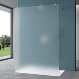 glasvilla Duschwand Duschabtrennung 2 Haltestange für Walk-In Dusche 10mm ESG-Sicherheitsglas mit Nanobeschichtung Rechteckiger Stabilisator Bremen02+2