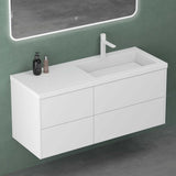 Set di mobili da bagno Glasvilla, mobile lavabo da 120 cm, mobile lavabo con base a chiusura ammortizzata, 4 cassetti, mobili da bagno Moment