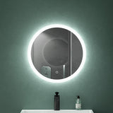 glasvilla Specchio da Bagno Appeso Specchio a LED Rotondo Specchio da Parete con Strato Anti-Appannamento e Interruttore a Sfioramento LED-Spiegel 05