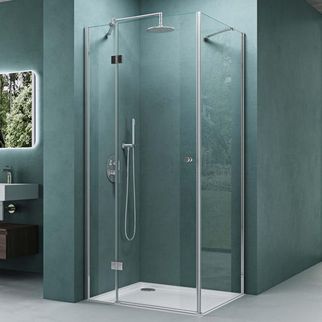 glasvilla Box Doccia in Vetro 6mm Cabina Doccia Angolare con Rivestimento NANO Parete Doccia in Vetro di Sicurezza Ravenna05k-Plus