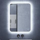 glasvilla Specchio da Bagno Appeso Specchio a LED con Interruttore Touch Specchio da Parete per Il Trucco Anti-Appannamento