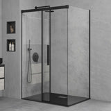 glasvilla Box Doccia in Vetro 6 mm con Porta Scorrevole Cabina Doccia con Meccanismo di Chiusura Soft Close Box Doccia in Vetro di Sicurezza ESG Ravenna12K
