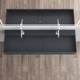 glasvilla Lavabo da Appoggio da Marmo Fuso Lavabo Bagno Sospeso Lavandino Bagno con Foro per la Rubinetteria Col6028
